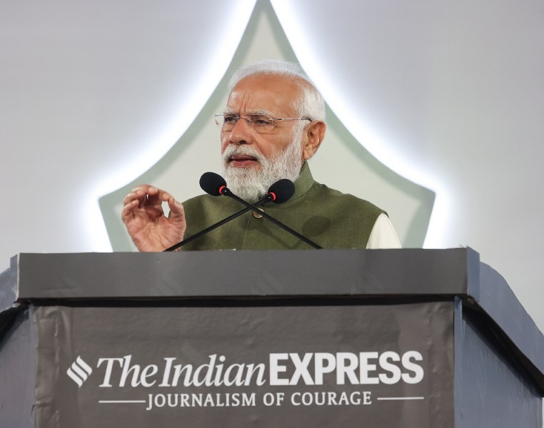In Images: PM Modi addresses gathering at Ramnath Goenka Lecture
