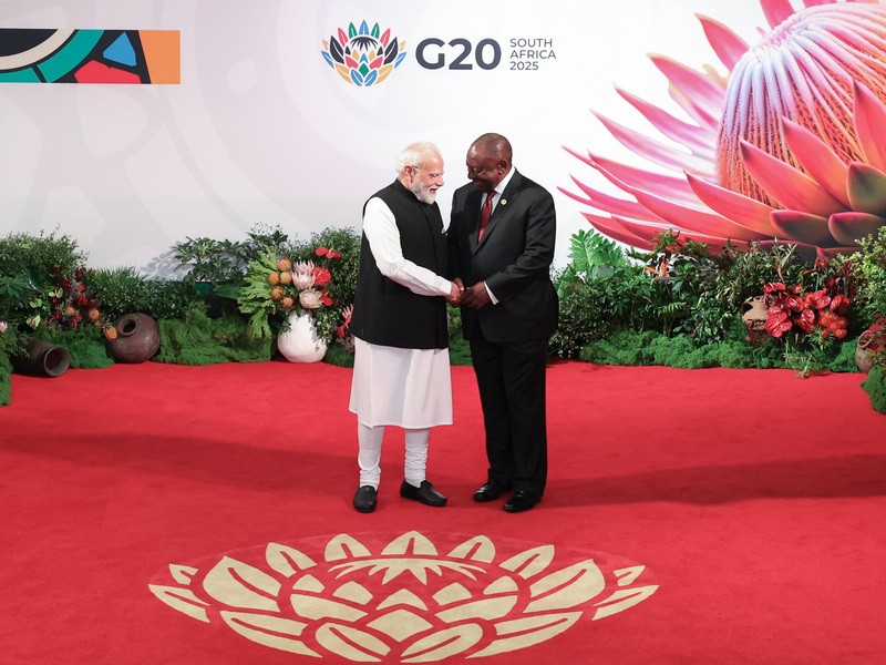 In Images: PM Modi arrives at Johannesburg Expo Centre for G20 Leaders’ Summit