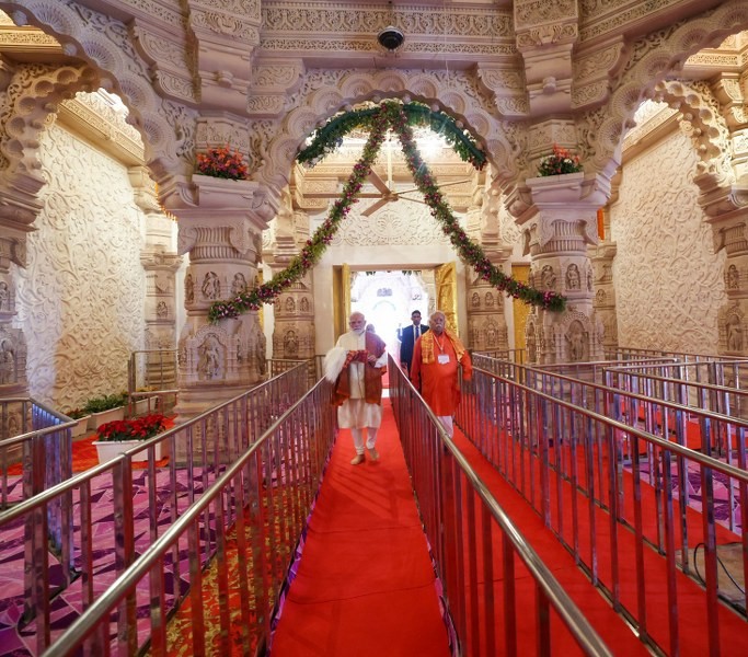 In Images: PM Modi raises saffron flag over Ram Mandir