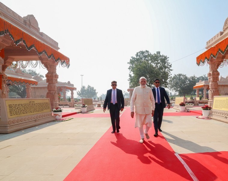 In Images: PM Modi raises saffron flag over Ram Mandir