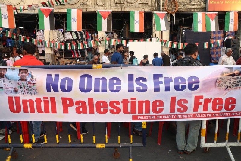 In Images: Activists rally in solidarity with Palestine in Kolkata