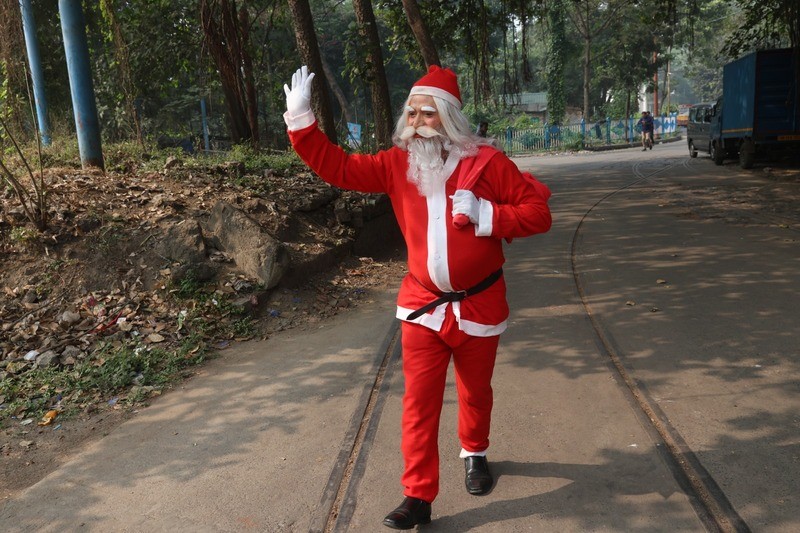 In Images: Santa greets children in Kolkata