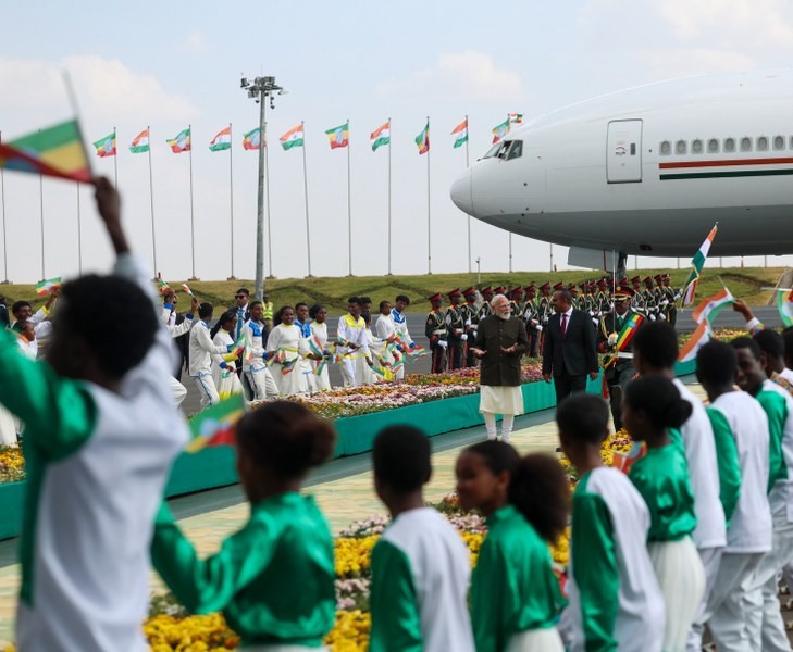 In images: PM Modi arrives in Ethiopia
