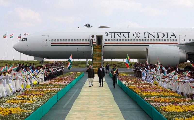 In images: PM Modi arrives in Ethiopia