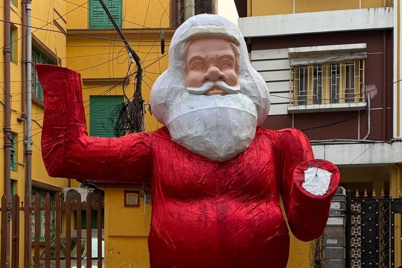 In Images: Artisan crafts Santa statue ahead of Christmas in Kolkata
