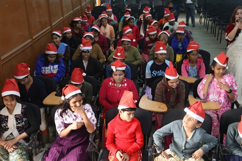 In Images: Santa brings cheer to visually impaired students at Kolkata blind school