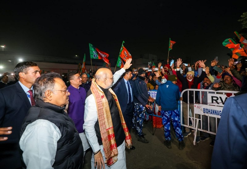 In images: Amit Shah arrives in Kolkata for a 3-day visit in poll-bound West Bengal