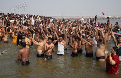 Mahakumbh 2025: Snapshots of holy dip in Prayagraj