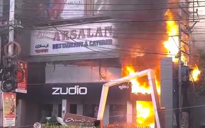 Fire guts part of Atindra Multiplex in Barrackpore near Kolkata