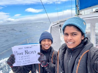 Point Nemo: Two Indian Navy's women officers onboard INSV Tarini cross Earth's most remote location
