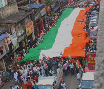 In Images: BJP supporters hold Tiranga Yatra in Kolkata to celebrate success of Operation Sindoor