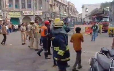 Massive fire breaks out at a building near Hyderabad's iconic Charminar, leaves 17 dead