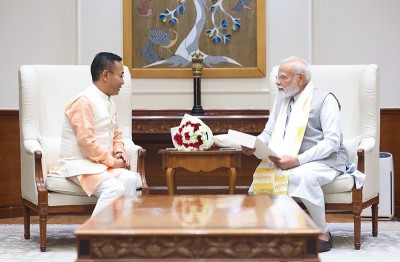 In Images: Sikkim CM invites PM Modi to 50th Statehood Day