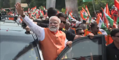 PM Modi holds roadshow in Vadodara in first visit to Gujarat after Operation Sindoor