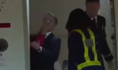 Viral video shows Macron shoved in face by wife, French President says they were 'joking'