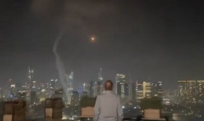 Iran launches counter strike on Israel firing barrage of ballistic missiles