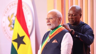PM Modi conferred with 'The Officer of the Order of the Star of Ghana'