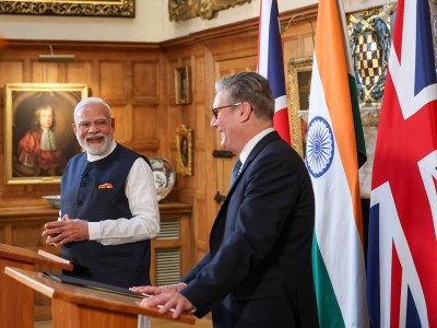 In Images: PM Modi addresses joint press statement in UK