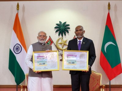 Modi, Muizzu release commemorative stamps marking 60th anniversary of India-Maldives ties