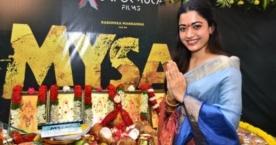 Rashmika Mandanna begins Mysaa shooting with participation in puja ceremony