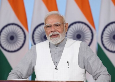 In Image: PM Modi addresses Ahmedabad girls’ hostel opening via video