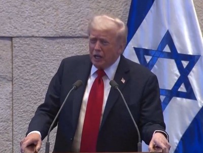 Trump hails Netanyahu in Israel after hostage release, declares ‘historic dawn of a new Middle East’