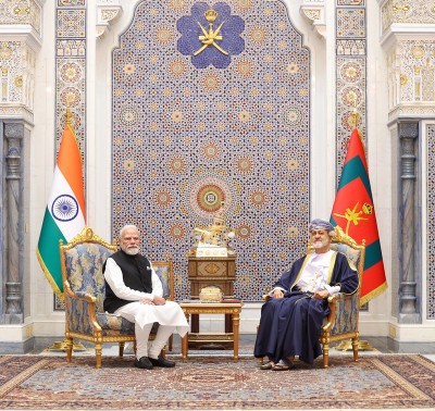 In Images: PM Modi meets Oman’s Sultan in Muscat