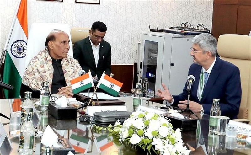 In Images: Defence Minister Rajnath Singh chairs a meeting at DRDO Headquarters on 68th Foundation Day