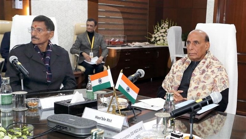 In Images: Defence Minister Rajnath Singh chairs a meeting at DRDO Headquarters on 68th Foundation Day