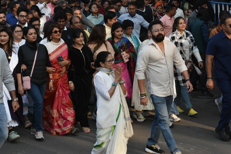 In Images: Mamata Banerjee leads rally in Kolkata against ED raids on I-PAC