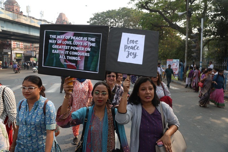 In Images: Christians rally in Kolkata against attacks on churches across country