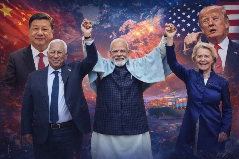 Landmark India-EU FTA reorders global trade amid U.S. tariff tensions and strategic rivalry with China.