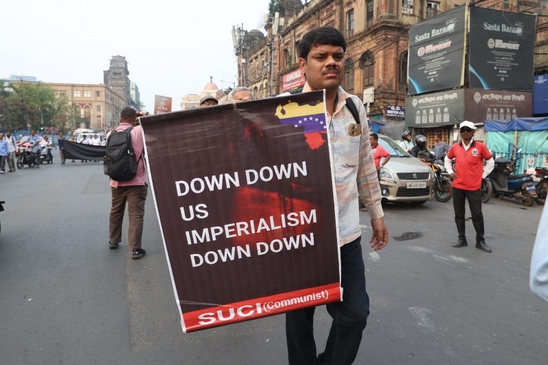 In Images: Leftist SUCI protests in Kolkata against US-Israel led strikes that killed Iran’s Supreme Leader Khamenei