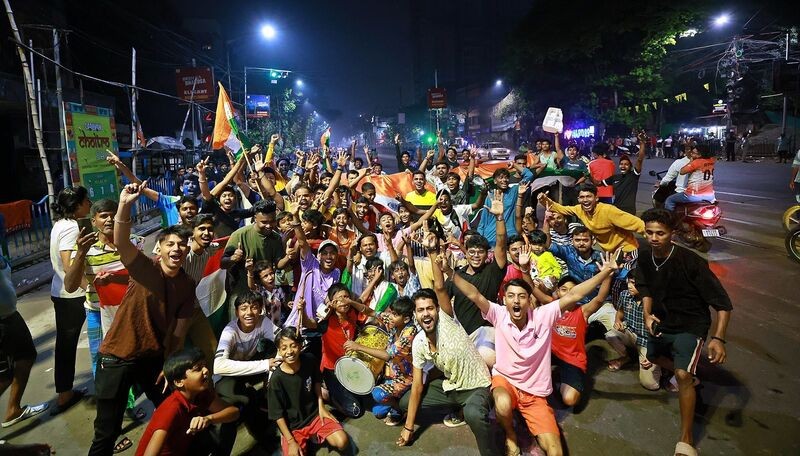 In Images: Kolkata erupts in celebration as India beat New Zealand to win T20 World Cup