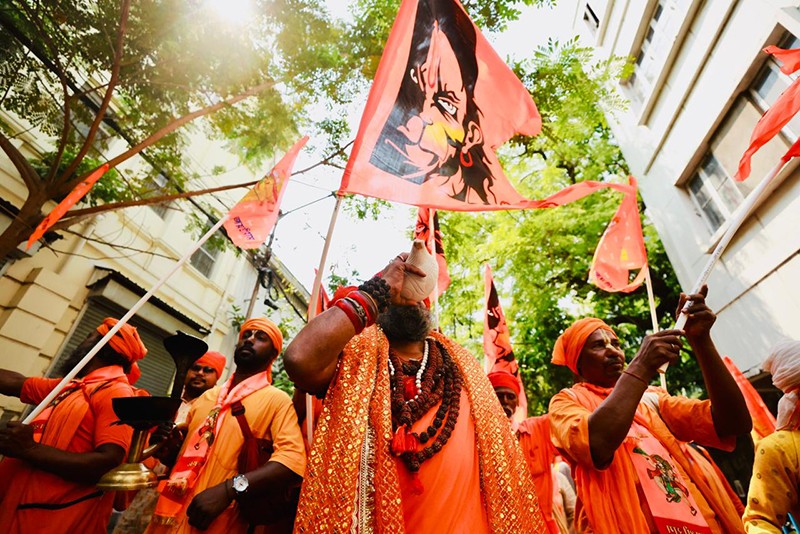 In Images: BJP’s Bhabanipur candidate Suvendu Adhikari celebrates Ram Navami