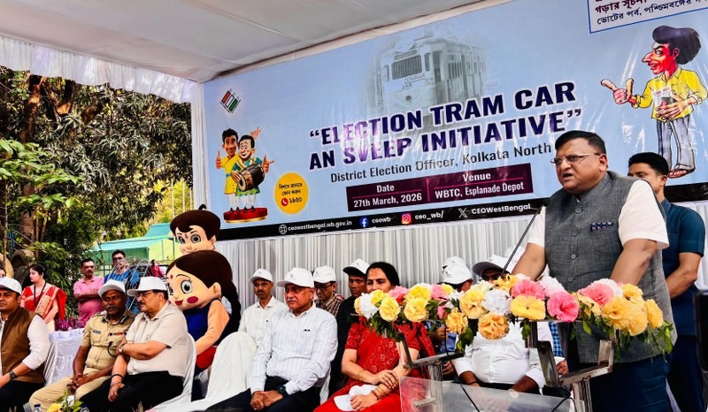 West Bengal Assembly Polls: SVEEP Tram rolls through Kolkata streets to boost electoral awareness