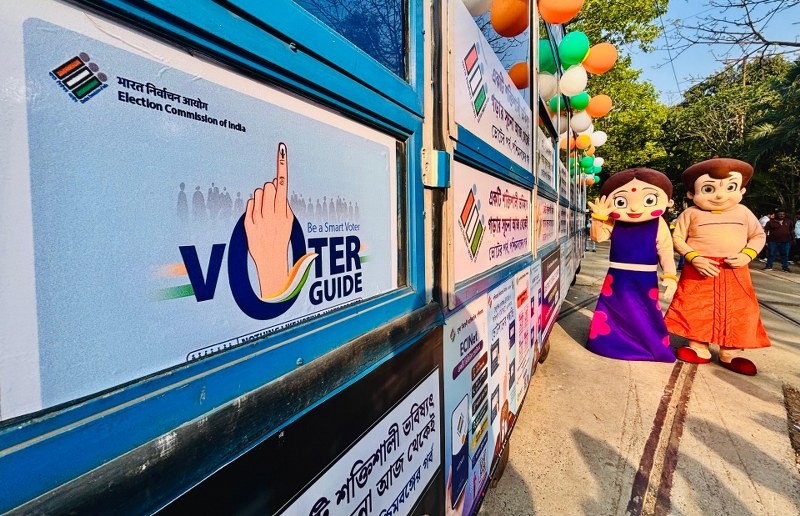 West Bengal Assembly Polls: SVEEP Tram rolls through Kolkata streets to boost electoral awareness