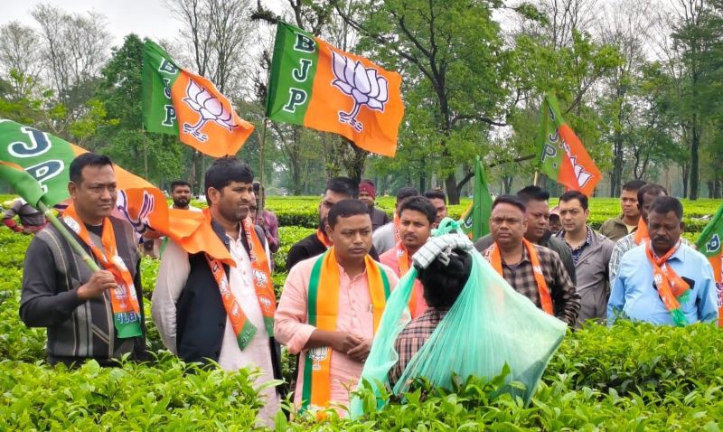 In Images: BJP’s campaign at Siliguri tea garden in West Bengal