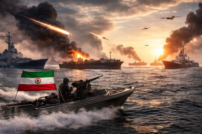 Iran’s control of Hormuz and rising oil prices reshape the war after one month.