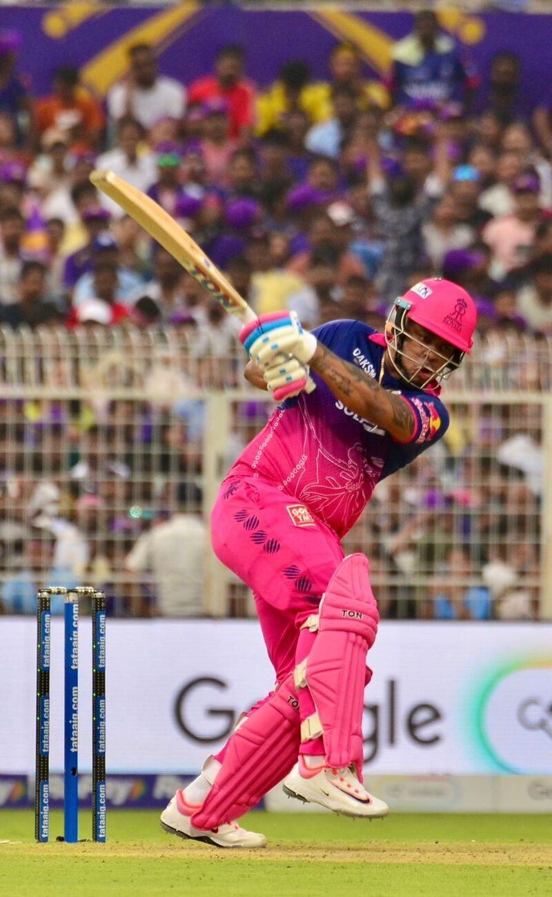 In Images: KKR ​battle​ RR at Eden Gardens as ​they ​hunt for first season win