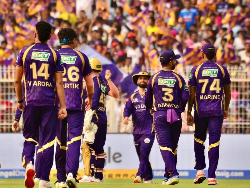 In Images: KKR ​battle​ RR at Eden Gardens as ​they ​hunt for first season win