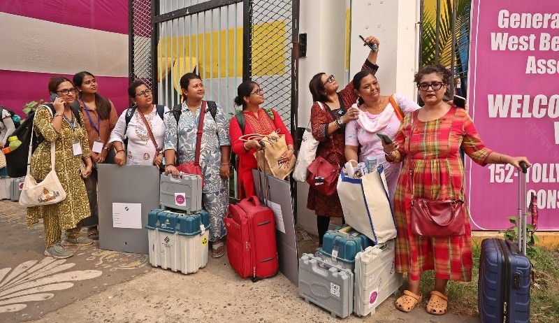 In Images: Polling teams gear up ahead of final phase of West Bengal Assembly Elections