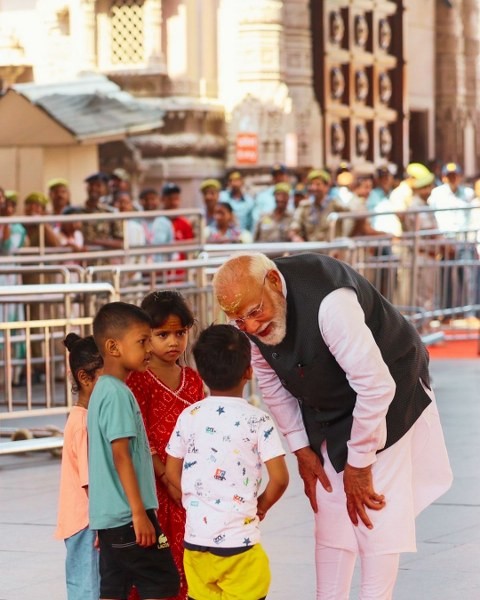 In Images: PM Modi’s spiritual stop at Kashi Vishwanath Temple in Varanasi