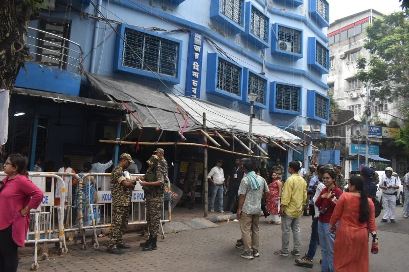 In Images: Police, RAF, central forces take charge following gherao of Suvendu Adhikari in Kolkata's Kalighat