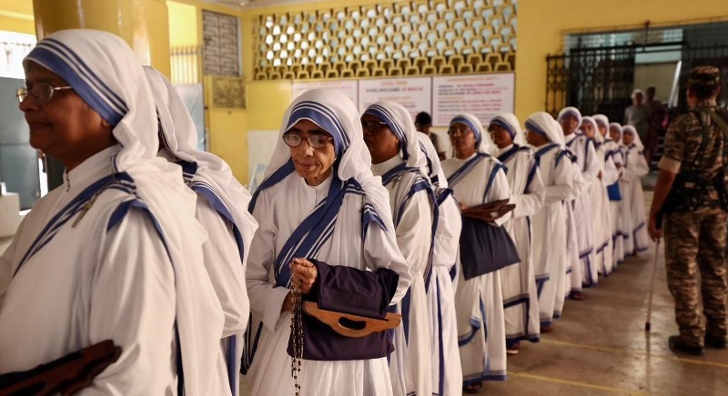 Missionaries of Charity Nuns Queue Up to Vote in Kolkata, A Picture of Quiet Civic Duty