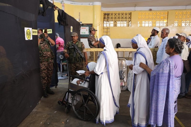 Missionaries of Charity Nuns Queue Up to Vote in Kolkata, A Picture of Quiet Civic Duty