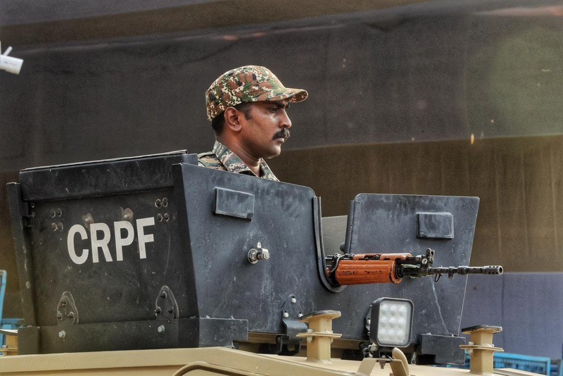 In Images: Armoured vehicle stands guard outside strongroom in Kolkata ahead of counting day