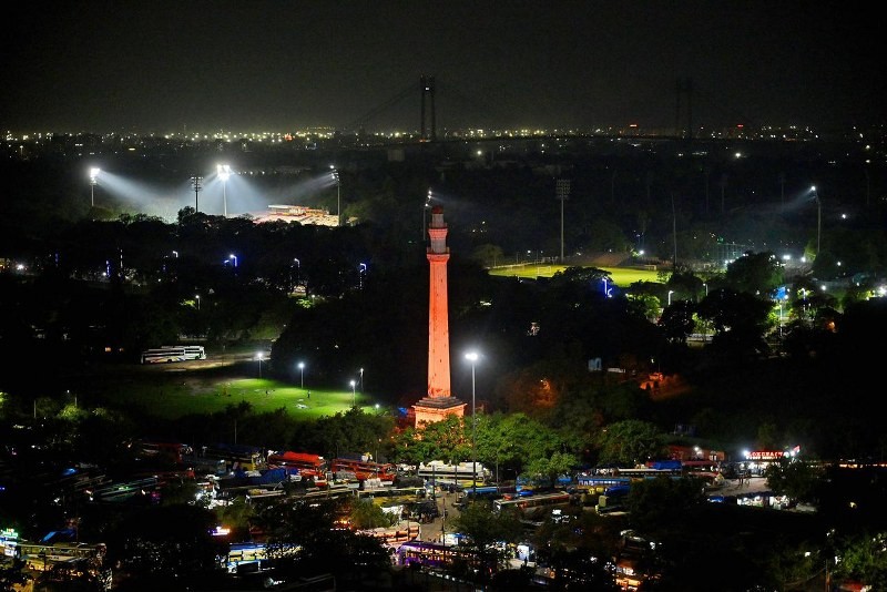In Images: Kolkata's Writers’ Building, Sahid Minar light up ahead of Suvendu Adhikari’s Bengal CM oath