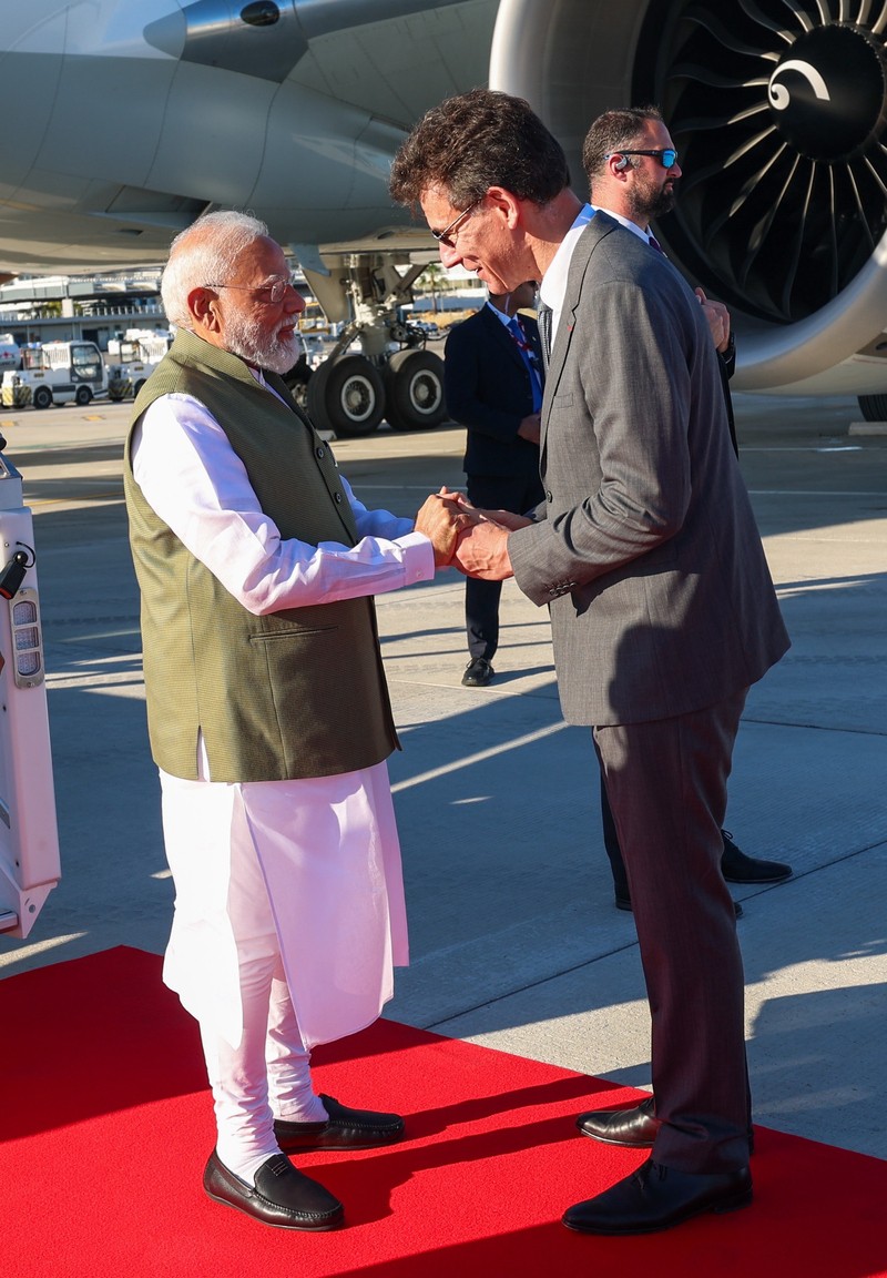 In Images: PM Modi begins France visit with arrival in Nice
