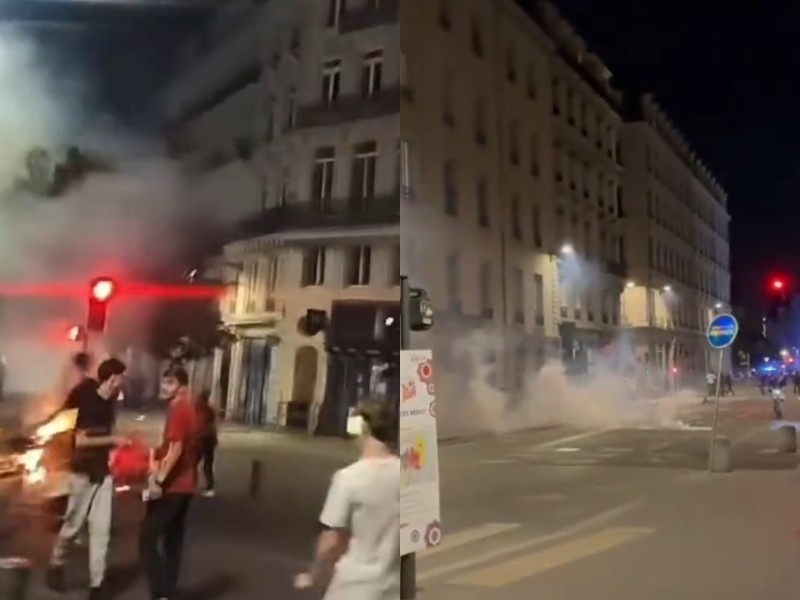 Violence erupted across France after Spain eliminated Les Bleus from the FIFA World Cup semi-finals.